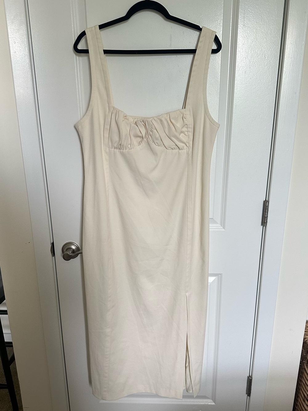 NICHOLAS designer front slit white dress
